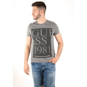 Guess pánské šedé tričko s potiskem - S (M92)